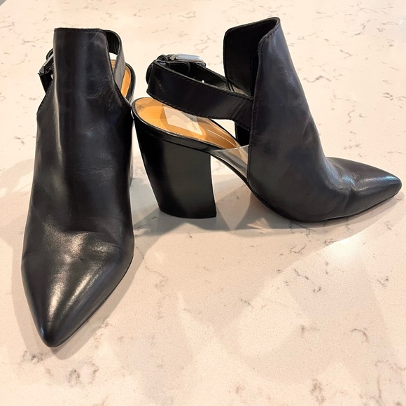 Dolce Vita Women's Leather Black Pointed Toe Franky Heel 8.5 - Picture 2 of 6